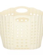 Ikonka Cos de rufe pliabil Beige cu doua manere robuste dimensiune 42 x 24 x 29 cm
