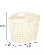 Ikonka Cos de rufe pliabil Beige cu doua manere robuste dimensiune 42 x 24 x 29 cm