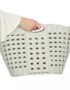 Ikonka Cos de rufe pliabil Grey cu doua manere robuste dimensiune 42 x 24 x 29 cm