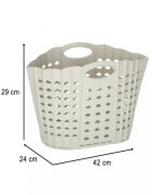 Ikonka Cos de rufe pliabil Grey cu doua manere robuste dimensiune 42 x 24 x 29 cm