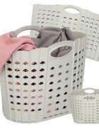 Ikonka Cos de rufe pliabil Grey cu doua manere robuste dimensiune 42 x 24 x 29 cm