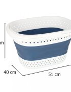 Ikonka Cos de rufe pliabil WhiteBlue spatios si compact din silicon 32L