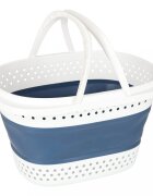 Ikonka Cos de rufe pliabil WhiteBlue spatios si compact din silicon 32L