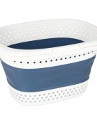 Ikonka Cos de rufe pliabil WhiteBlue spatios si compact din silicon 32L