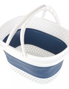Ikonka Cos de rufe pliabil WhiteBlue spatios si compact din silicon 32L