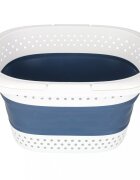 Ikonka Cos de rufe pliabil WhiteBlue spatios si compact din silicon 32L