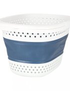 Ikonka Cos de rufe pliabil WhiteBlue spatios si compact din silicon 32L