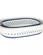 Ikonka Cos de rufe pliabil WhiteBlue spatios si compact din silicon 32L