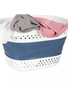 Ikonka Cos de rufe pliabil WhiteBlue spatios si compact din silicon 32L