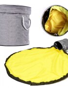 Ikonka Cos organizator pentru jucarii 2 in 1 cu covoras Gri