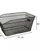 Ikonka Cos spate pentru bicicleta din metal capacitate maxima 25 kg dimensiune 41 x 28.5 x 19 cm Black