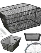 Ikonka Cos spate pentru bicicleta din metal capacitate maxima 25 kg dimensiune 41 x 28.5 x 19 cm Black