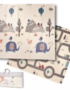 Ikonka Covor educational din spuma XPE pliabil cu doua fete 180x200 City Street
