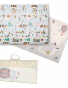 Ikonka Covoras de joaca pliabil cu doua fete Balloons Street 150 x 200 cm din spuma XPE structura antiderapanta husa de transport inclusa protectie impotriva loviturilor potrivit pentru interior si exterior