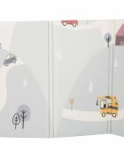 Ikonka Covoras de joaca pliabil cu doua fete Balloons Street 150 x 200 cm din spuma XPE structura antiderapanta husa de transport inclusa protectie impotriva loviturilor potrivit pentru interior si exterior
