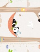 Ikonka Covoras de joaca pliabil cu doua fete pentru copii Panda Street realizat din spuma xpe dimensiune 180 x 200 cm protectie impotriva loviturilor potrivit pentru interior si exterior