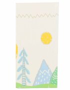 Ikonka Covoras de joaca pliabil cu doua fete Teddy Bears Trees 150 x 200 cm din spuma XPE structura antiderapanta husa de transport inclusa protectie impotriva loviturilor potrivit pentru interior si exterior
