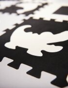 Ikonka Covoras puzzle din spuma cu 36 piese Negru-Gri-Ecru