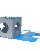Ikonka Covoras puzzle din spuma cu 8 elemente Blue Gri