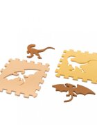 Ikonka Covoras puzzle din spuma pentru copii Dinozaurs compus din 36 piese dimensiune 143 x 143 cm
