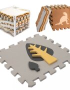Ikonka Covoras puzzle din spuma pentru copii Dinozaurs compus din 36 piese dimensiune 143 x 143 cm