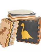 Ikonka Covoras puzzle din spuma pentru copii Dinozaurs compus din 36 piese dimensiune 143 x 143 cm