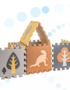 Ikonka Covoras puzzle din spuma pentru copii Dinozaurs compus din 36 piese dimensiune 143 x 143 cm