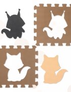 Ikonka Covoras tip puzzle pentru copii cu 9 elemente din spuma eva dimensiune 85 x 85 cm bejmaro