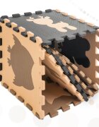 Ikonka Covoras tip puzzle pentru copii cu 9 elemente din spuma eva dimensiune 85 x 85 cm bejmaro