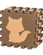 Ikonka Covoras tip puzzle pentru copii cu 9 elemente din spuma eva dimensiune 85 x 85 cm bejmaro