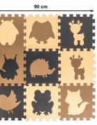 Ikonka Covoras tip puzzle pentru copii cu 9 elemente din spuma eva dimensiune 85 x 85 cm bejmaro