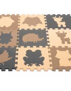 Ikonka Covoras tip puzzle pentru copii cu 9 elemente din spuma eva dimensiune 85 x 85 cm bejmaro