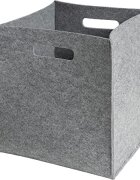 Ikonka Cutie depozitare jucarii Grey din pasla dimensiuni 31x31cm