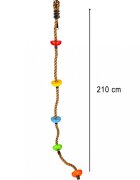 Ikonka Franghie de catarat pentru copii cu 5 discuri antiderapante carabiniera metalica pentru asamblare rapida lungime totala 210 cm