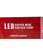 Ikonka Instalatie tip perdea cu fir din cupru cu telecomanda si 300 LED-uri Multicolore 3x3m