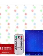 Ikonka Instalatie tip perdea cu fir din cupru cu telecomanda si 300 LED-uri Multicolore 3x3m