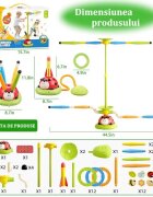 Ikonka Joc distractiv de agilitate 5-in-1 pentru copii Ladybug de interiosexterior cu Telecomanda pentru ajustarea ritmului de joaca efecte sonore