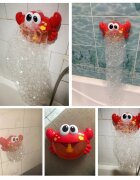 Ikonka Jucarie de baie pentru copii model muzical red crab generator de spuma din sapun dimensiune 25 x 20 cm
