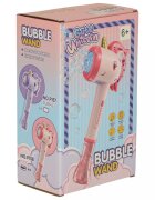 Ikonka Jucarie pentru baloane de sapun cu lumini si sunete dimensiune 32 x 14.5 cm Bubble Pink Unicorn