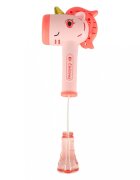 Ikonka Jucarie pentru baloane de sapun cu lumini si sunete dimensiune 32 x 14.5 cm Bubble Pink Unicorn