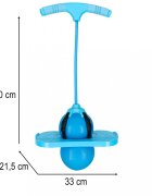 Ikonka Jumper de sarituri si echilibru pentru copii cu placa antiderapanta si pompa inclusa inaltime 70 cm Pogo Blue
