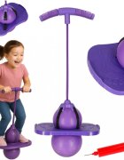 Ikonka Jumper de sarituri si echilibru pentru copii cu placa antiderapanta si pompa inclusa inaltime 70 cm Pogo Purple
