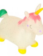 Ikonka Jumper gonflabil pentru copii Unicorn din cauciuc moale si flexibil dimensiune 47 x 60 x 22cm cu pompa inclusa