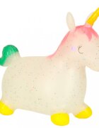 Ikonka Jumper gonflabil pentru copii Unicorn din cauciuc moale si flexibil dimensiune 47 x 60 x 22cm cu pompa inclusa