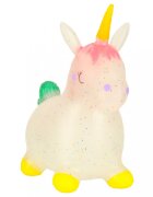Ikonka Jumper gonflabil pentru copii Unicorn din cauciuc moale si flexibil dimensiune 47 x 60 x 22cm cu pompa inclusa