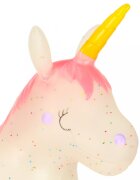 Ikonka Jumper gonflabil pentru copii Unicorn din cauciuc moale si flexibil dimensiune 47 x 60 x 22cm cu pompa inclusa