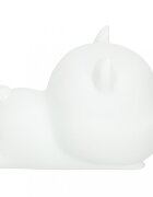Ikonka Lampa de noptiera pentru copii white Kitty realizata din silicon cu 2 moduri de iluminare cronometru baterie 1200 mAh usb dimensiune 15 x 11 x 10 cm