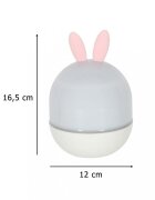Ikonka Lampa de veghe pentru copii Rabbit dimensiune 12 x 16.5 cm rotativa cu telecomanda 6 melodii tematice lumina led si 6 seturi de folii interschimbabile