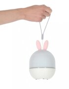Ikonka Lampa de veghe pentru copii Rabbit dimensiune 12 x 16.5 cm rotativa cu telecomanda 6 melodii tematice lumina led si 6 seturi de folii interschimbabile