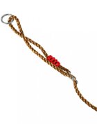 Ikonka Leagan clasic de gradina pentru copii red cu franghii impletite reglabile inele metalice